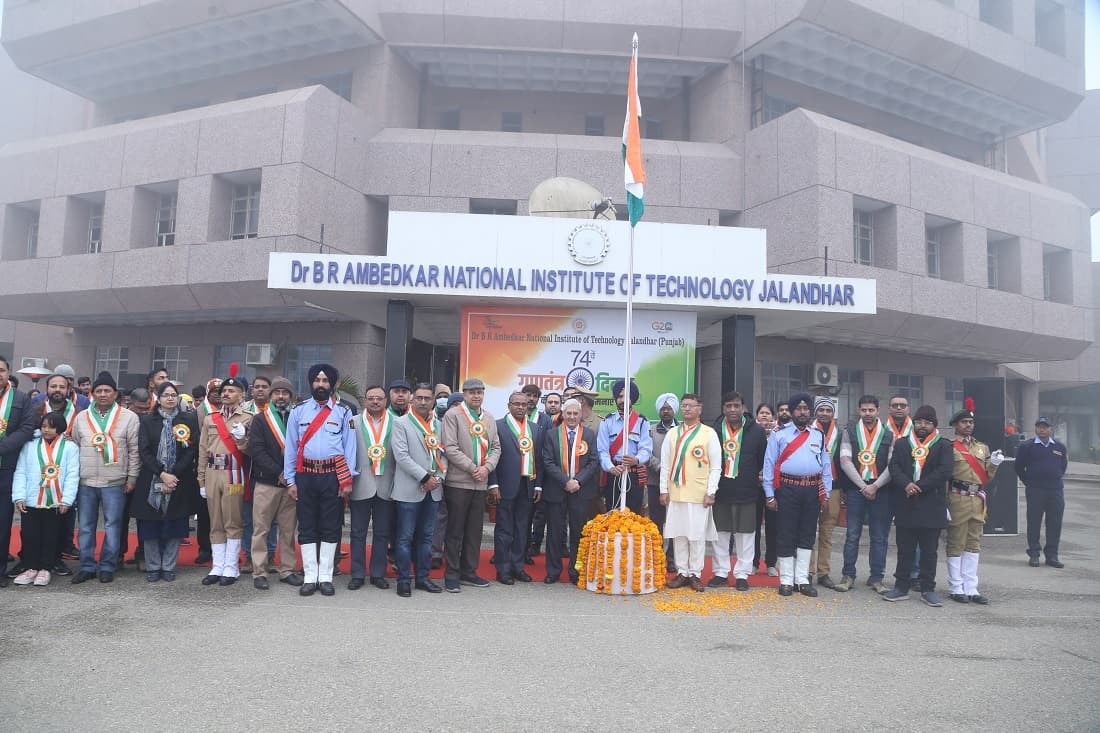Republic Day ceremony at NITJ main building